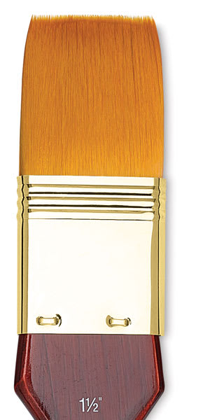 Goldenedge Synthetic Sable Brushes - Closeup of Wash Brush
