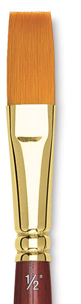 Goldenedge Synthetic Sable Brushes - Closeup of One-Stroke Brush