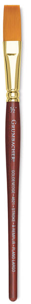 Goldenedge Synthetic Sable Brushes - Short handled One-Stroke Brush upright