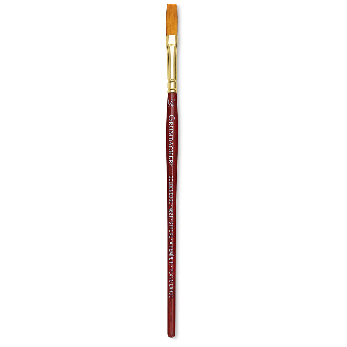 Grumbacher Goldenedge Brush - One-Stroke, Short Handle, Size 1/4"
