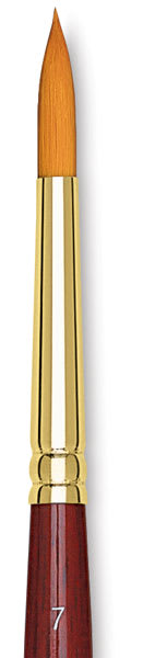 Goldenedge Synthetic Sable Brushes - Closeup of Round Brush
