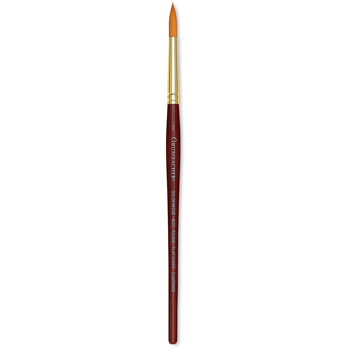 Grumbacher Goldenedge Brush - Round, Short Handle, Size 7