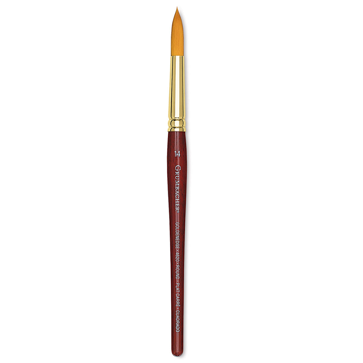 Grumbacher Goldenedge Brush - Round, Short Handle, Size 14