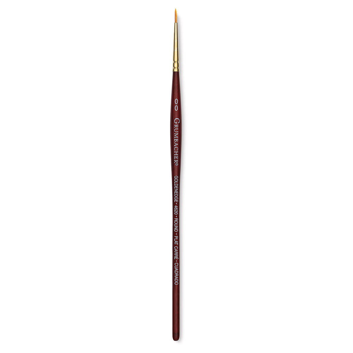 Grumbacher Goldenedge Brush - Round, Short Handle, Size 2/0