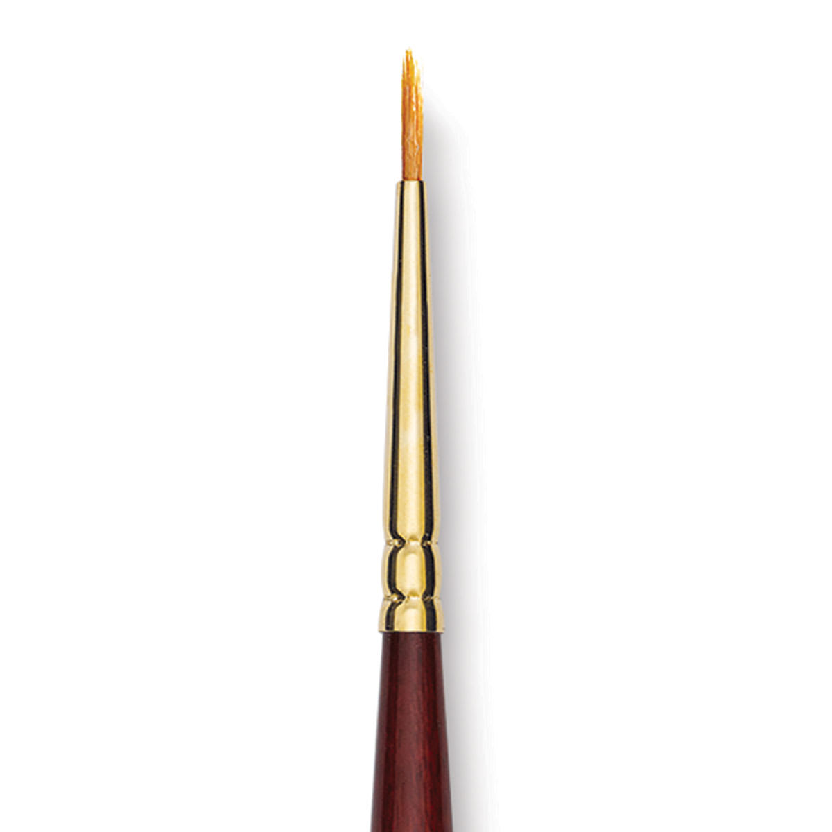 Grumbacher Goldenedge Brush - Round, Short Handle, Size 2/0 close up