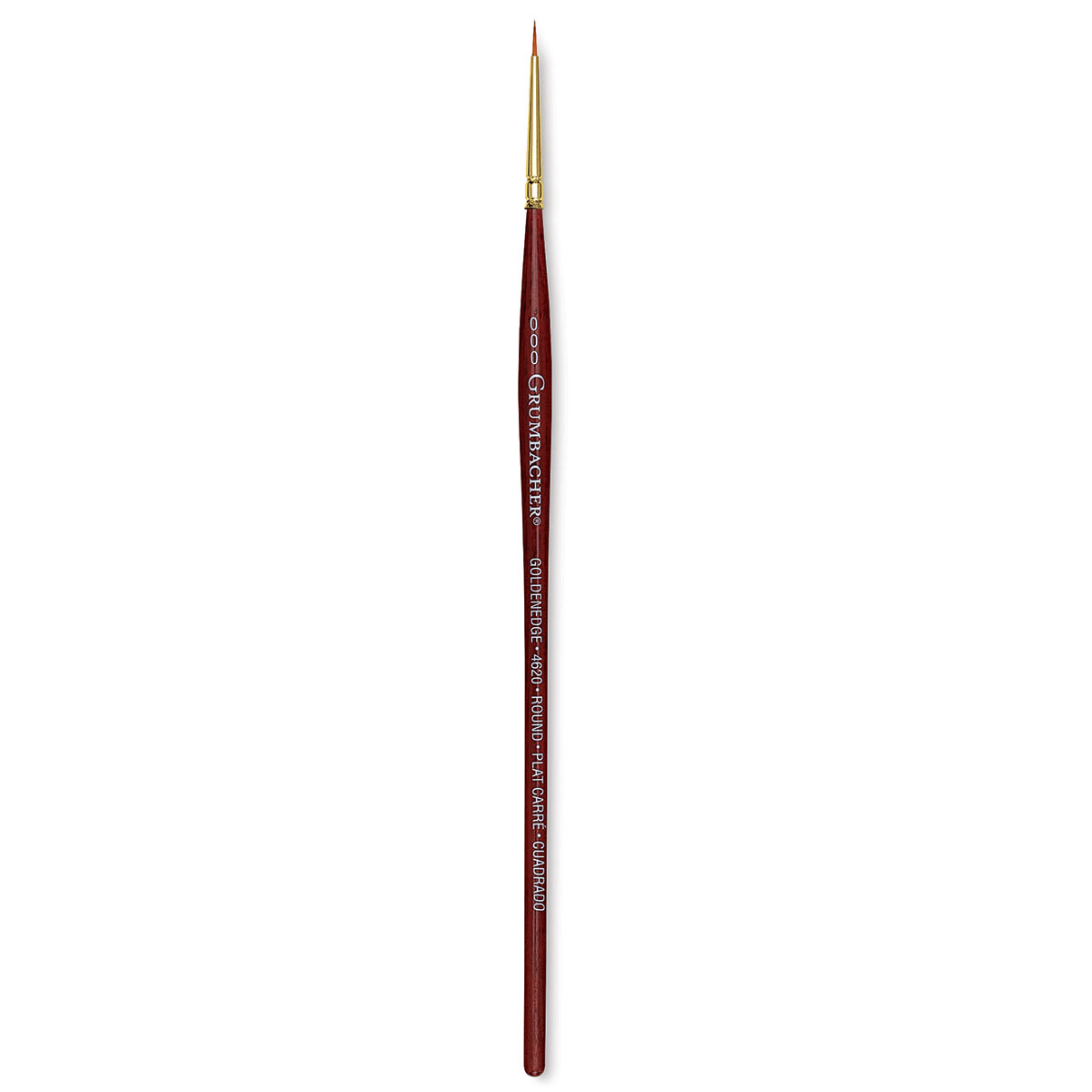 Grumbacher Goldenedge Brush - Round, Short Handle, Size 3/0