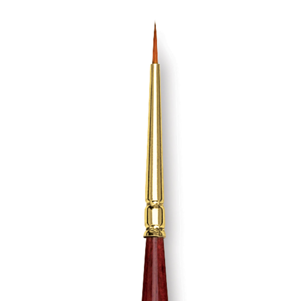 Grumbacher Goldenedge Brush - Round, Short Handle, Size 3/0 close up