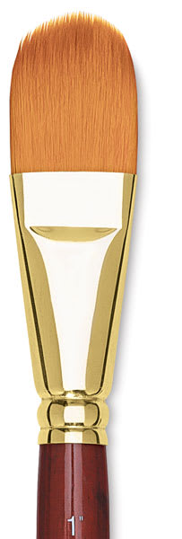 Goldenedge Synthetic Sable Brushes - Closeup of Oval Wash Brush