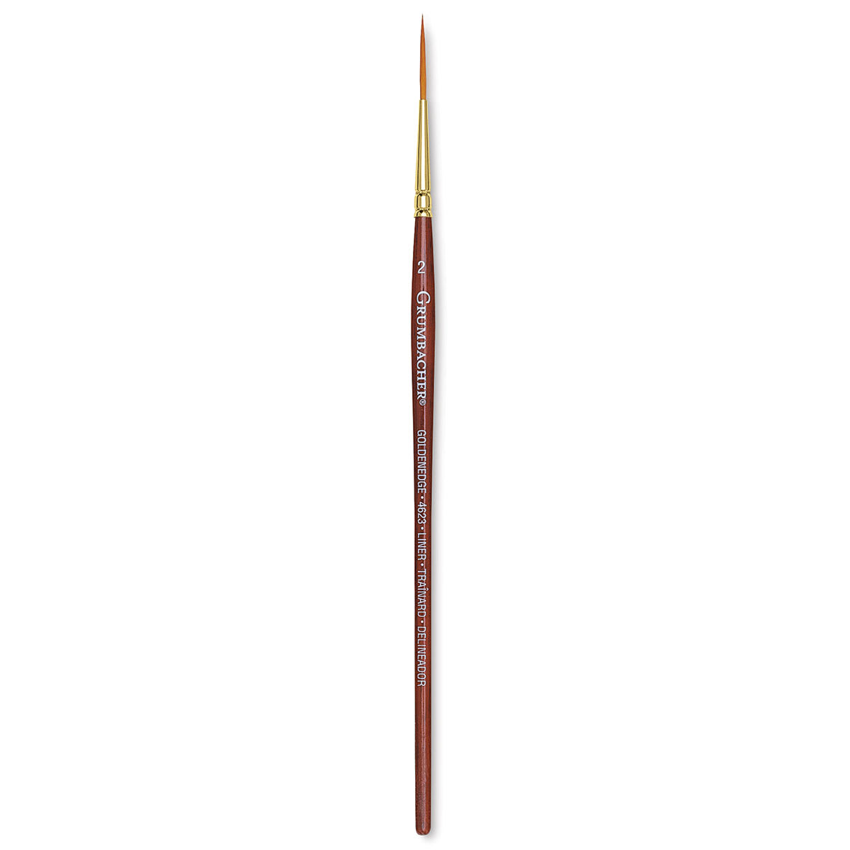 Grumbacher Goldenedge Brush - Liner, Short Handle, Size 2