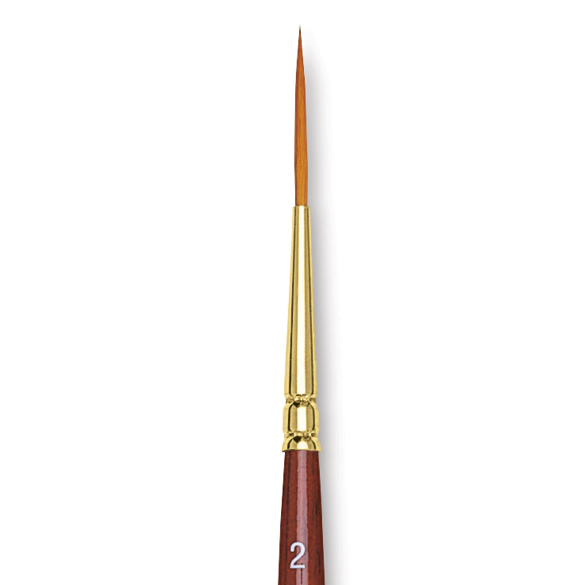 Grumbacher Goldenedge Brush - Liner, Short Handle, Size 2 close up