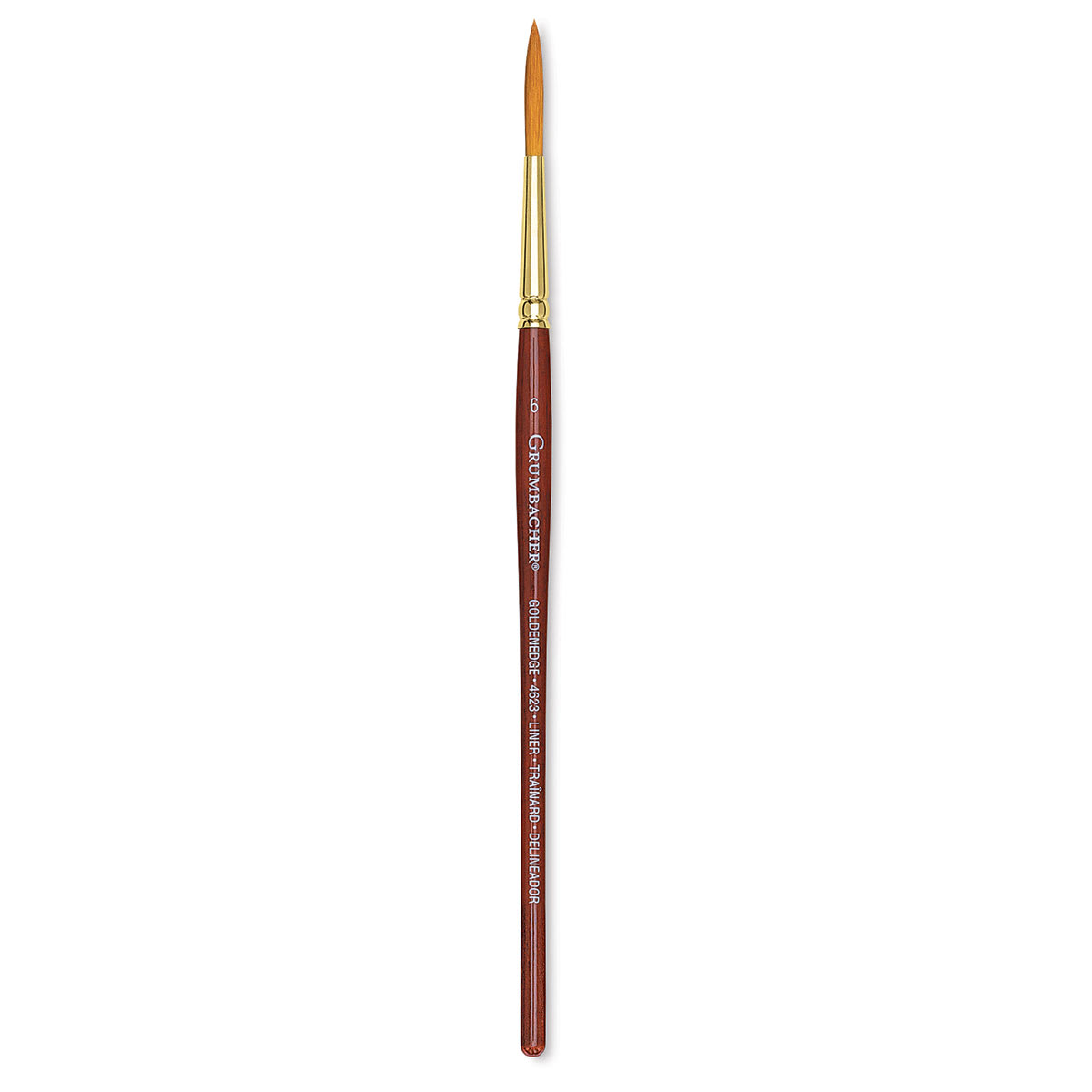 Grumbacher Goldenedge Brush - Liner, Short Handle, Size 6