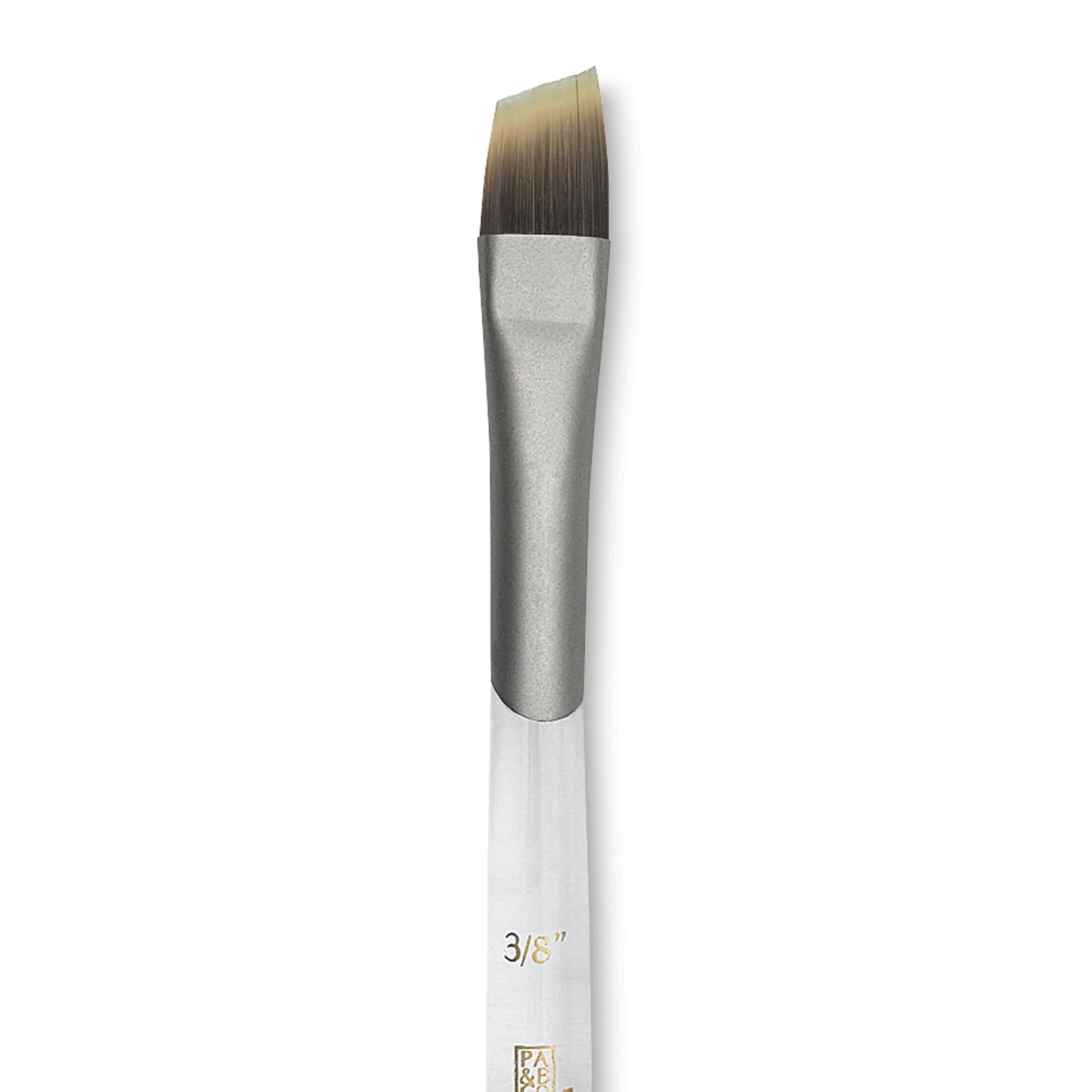 Princeton Synthetic Clear Handle Brush - Angle Wash, Short Handle, Size 3/8"