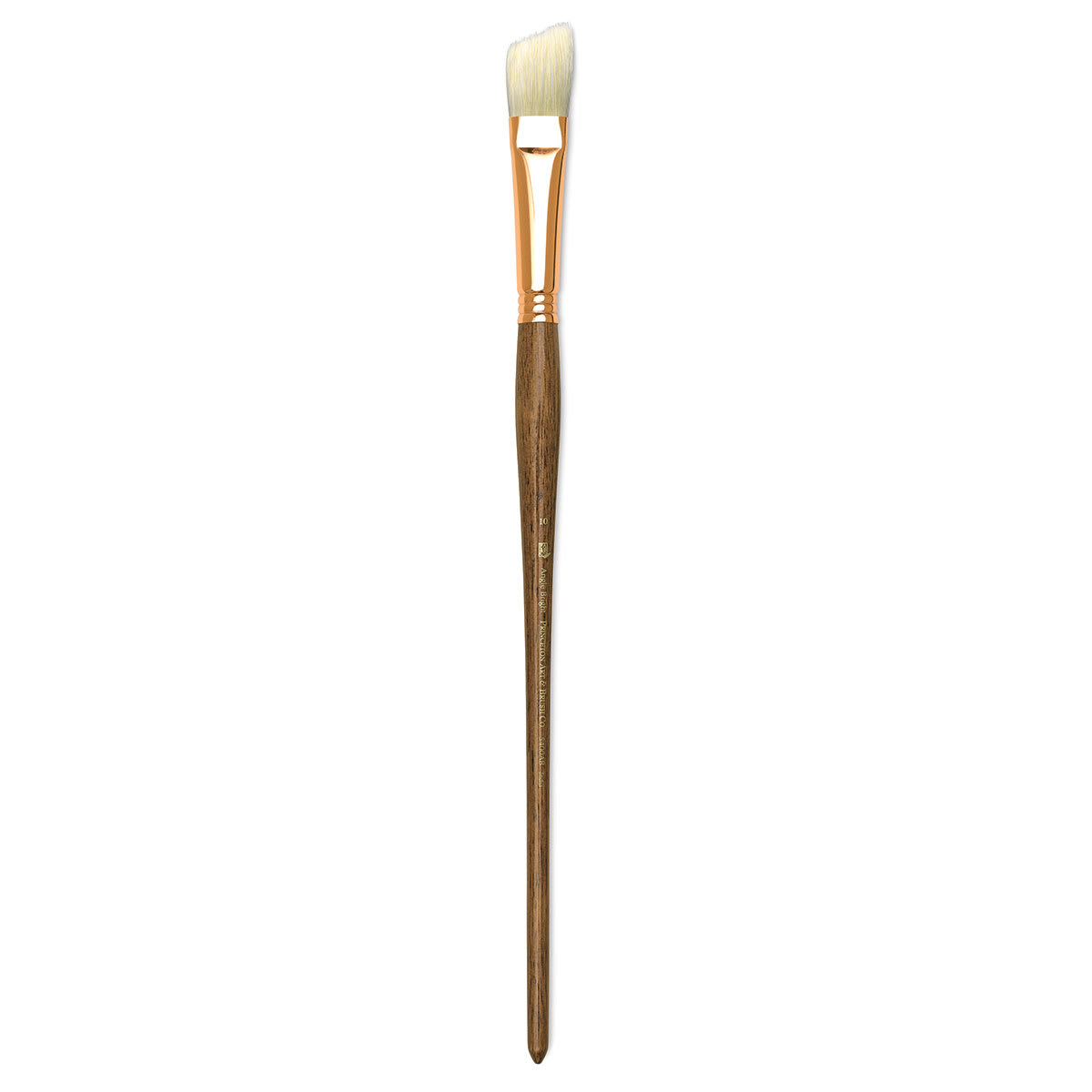 Princeton Best Natural Bristle Brush - Angle Bright, Long Handle, Size 10