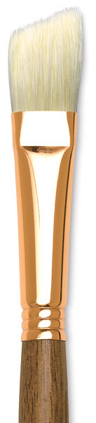 Refine Series 5400 Natural Bristle Brushes - Closeup of Angle Bright Brush