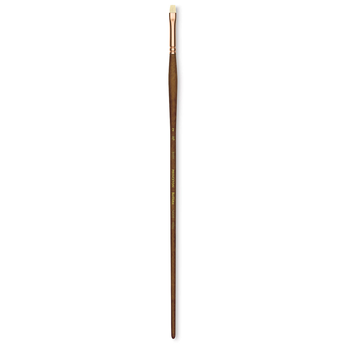 Princeton Best Natural Bristle Brush - Bright, Long Handle, Size 2