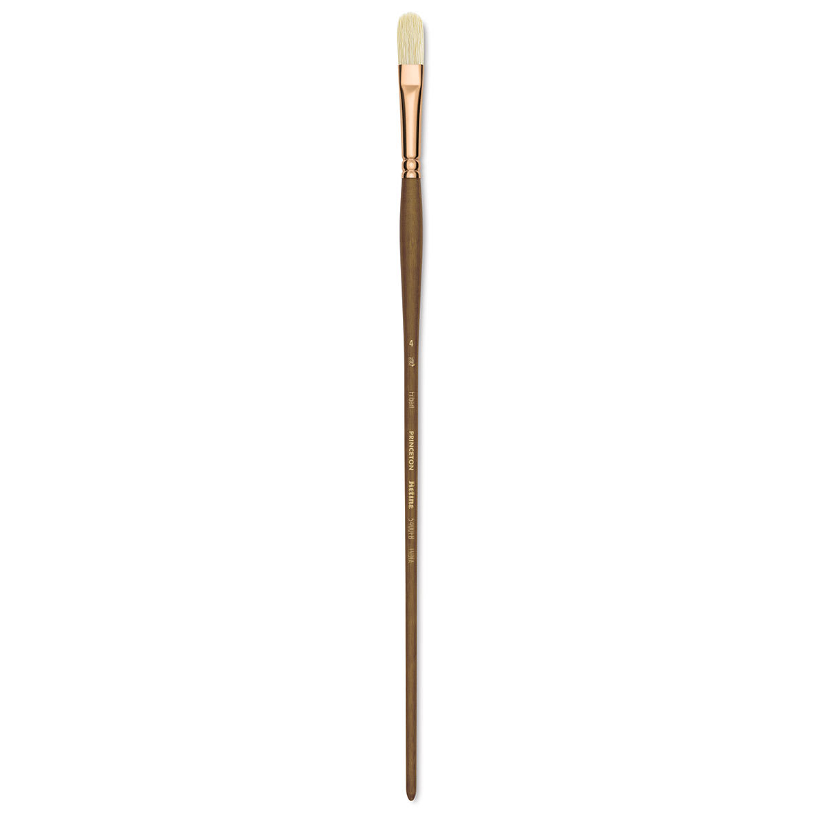 Princeton Best Natural Bristle Brush - Filbert, Long Handle, Size 4