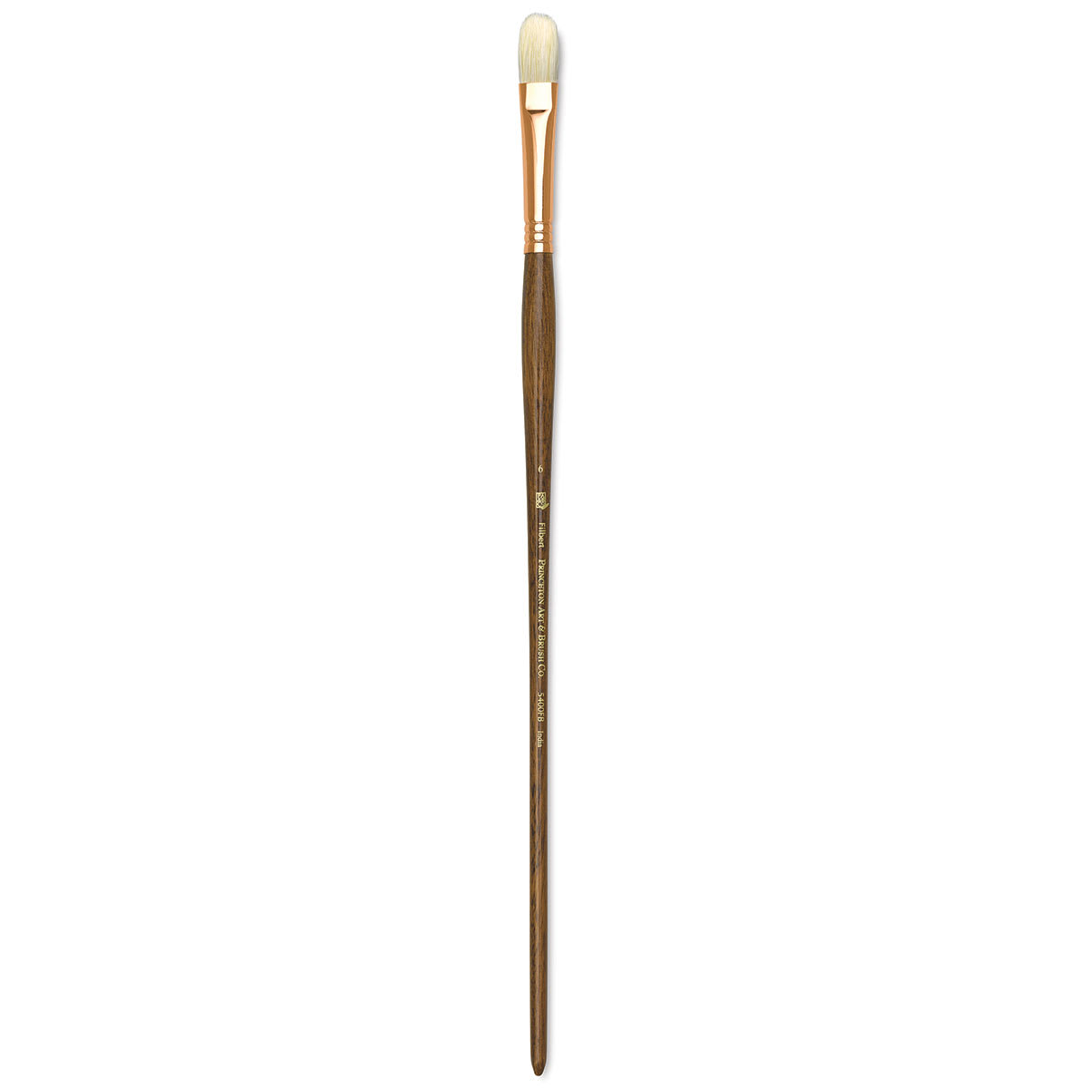 Princeton Best Natural Bristle Brush - Filbert, Long Handle, Size 6