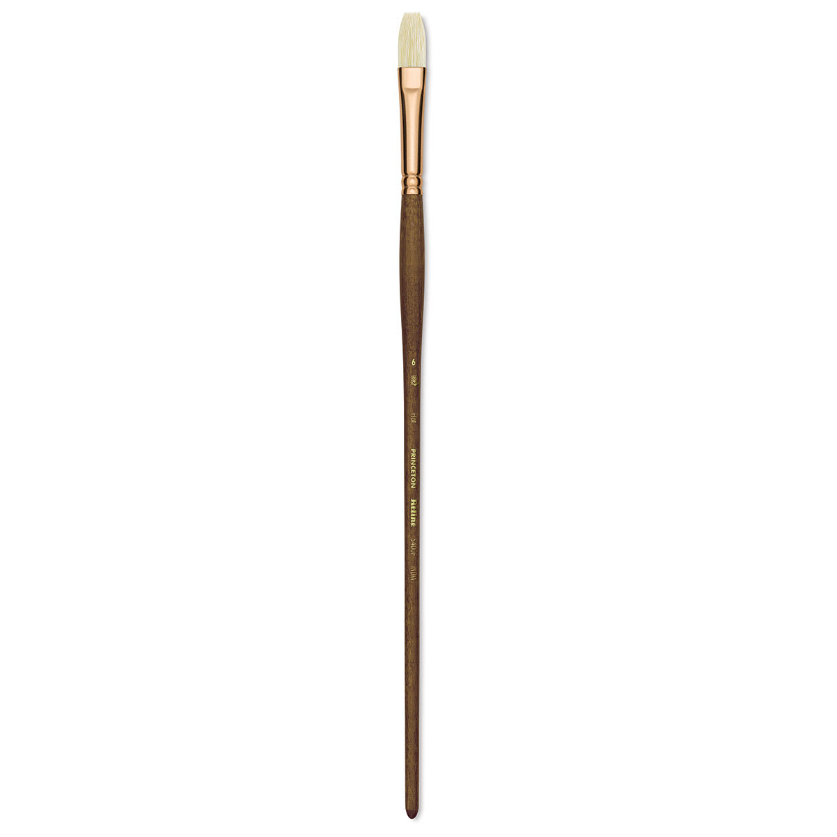 Princeton Best Natural Bristle Brush - Flat, Long Handle, Size 6