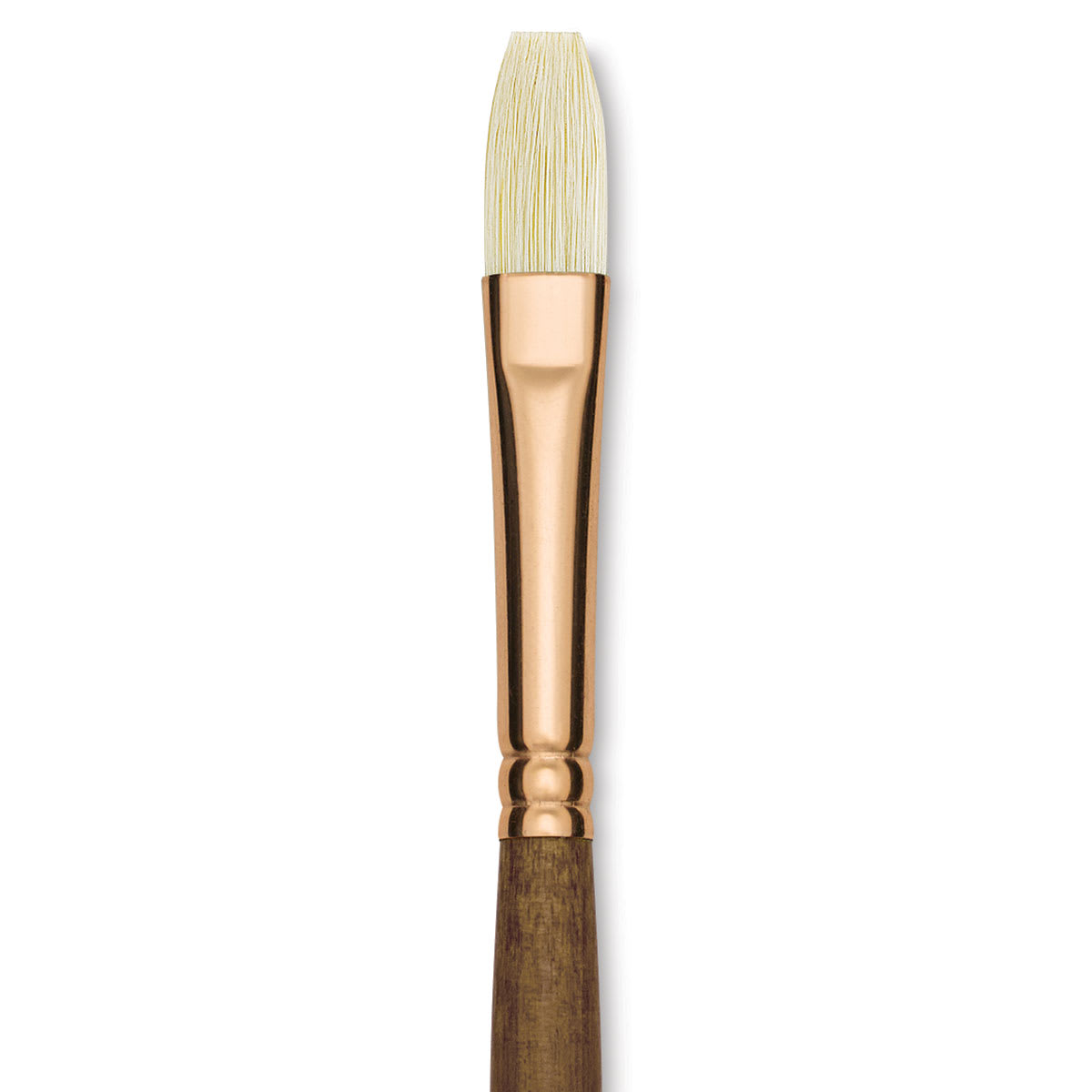 Princeton Best Natural Bristle Brush - Flat, Long Handle, Size 6 close up