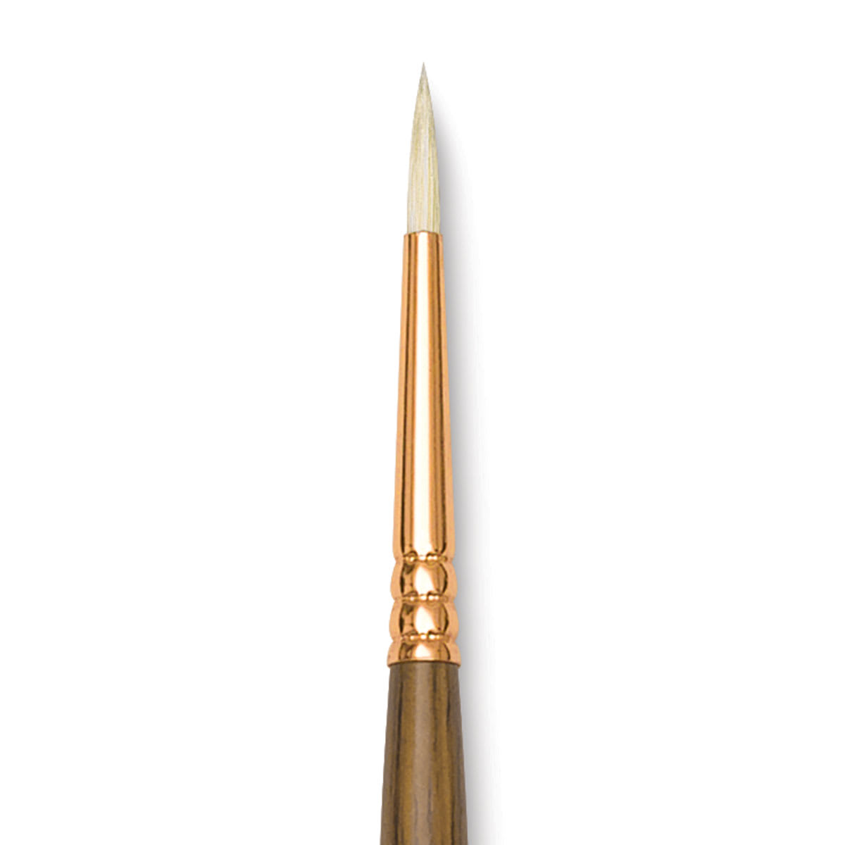 Princeton Best Natural Bristle Brush - Round, Long Handle, Size 1 close up