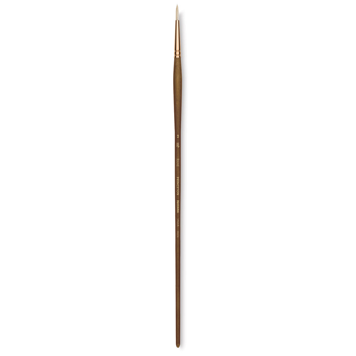 Princeton Best Natural Bristle Brush - Round, Long Handle, Size 2