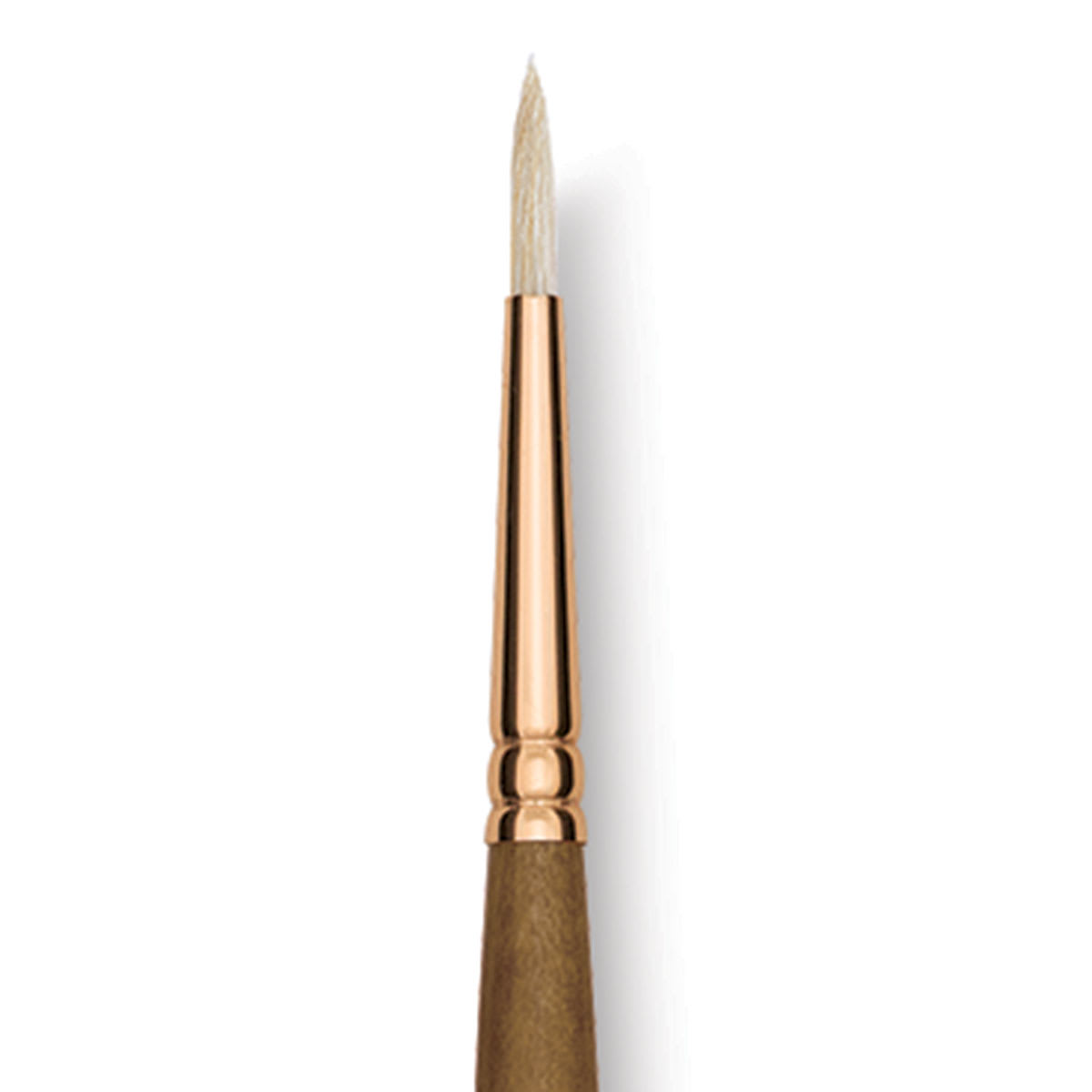 Princeton Best Natural Bristle Brush - Round, Long Handle, Size 2 close up