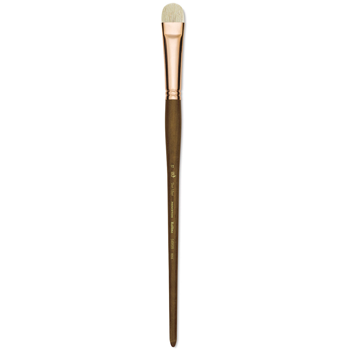 Princeton Best Natural Bristle Brush - Short Filbert, Long Handle, Size 12