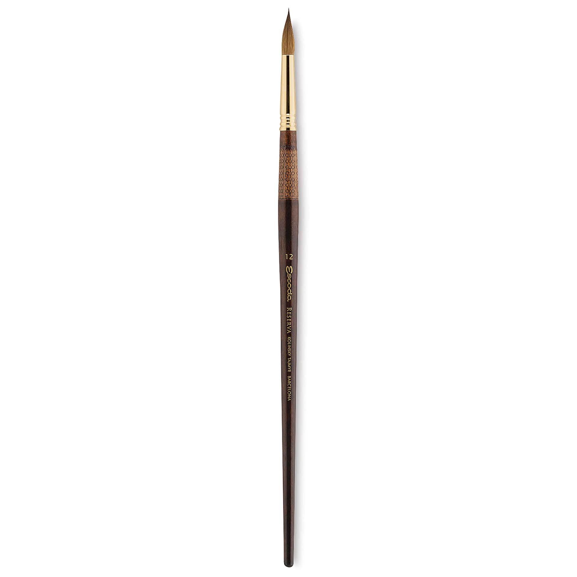 Escoda Reserva Kolinsky-Tajmyr Sable Brush - Round, Long Handle, Size 12