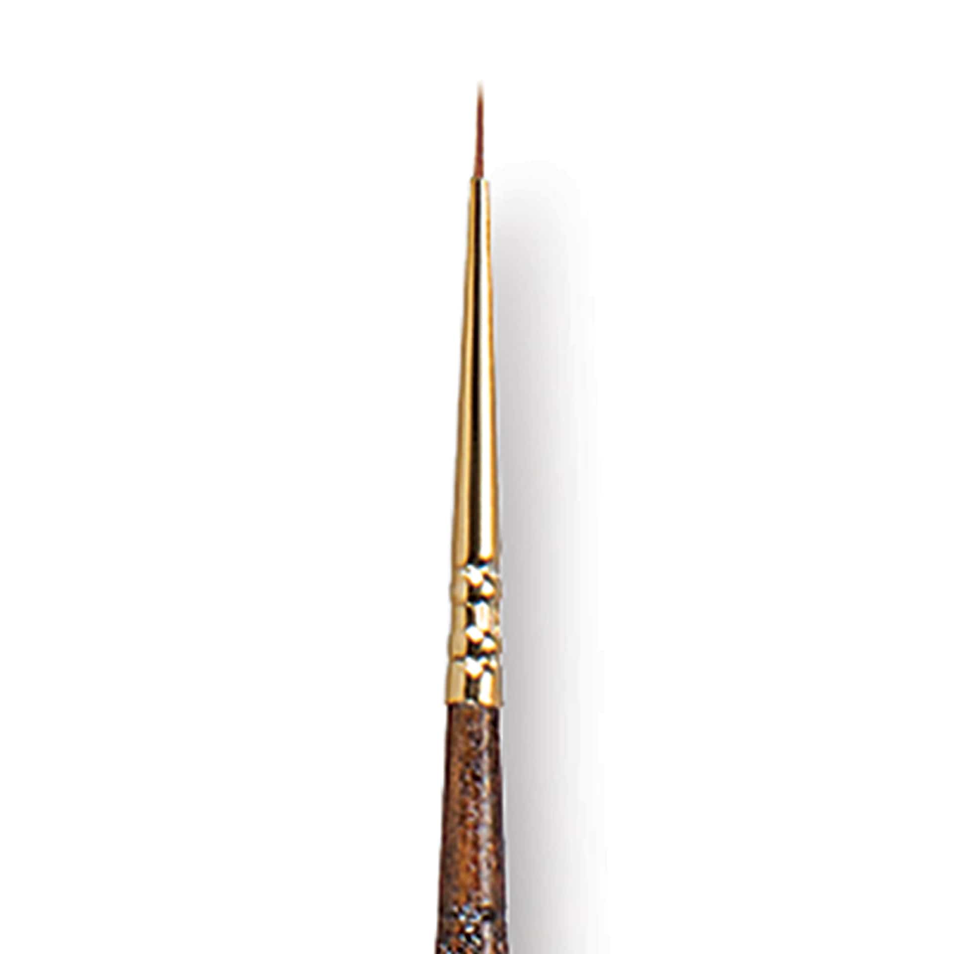 Escoda Reserva Kolinsky-Tajmyr Sable Brush - Round, Long Handle, Size 3/0 close up