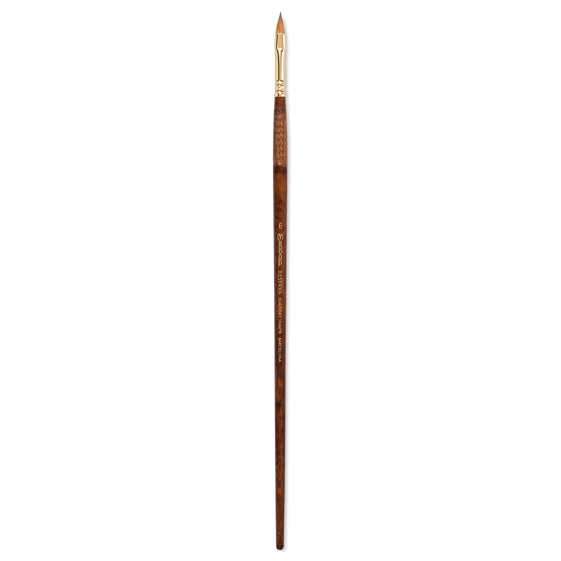Escoda Reserva Kolinsky-Tajmyr Sable Brush - Filbert, Long Handle, Size 6