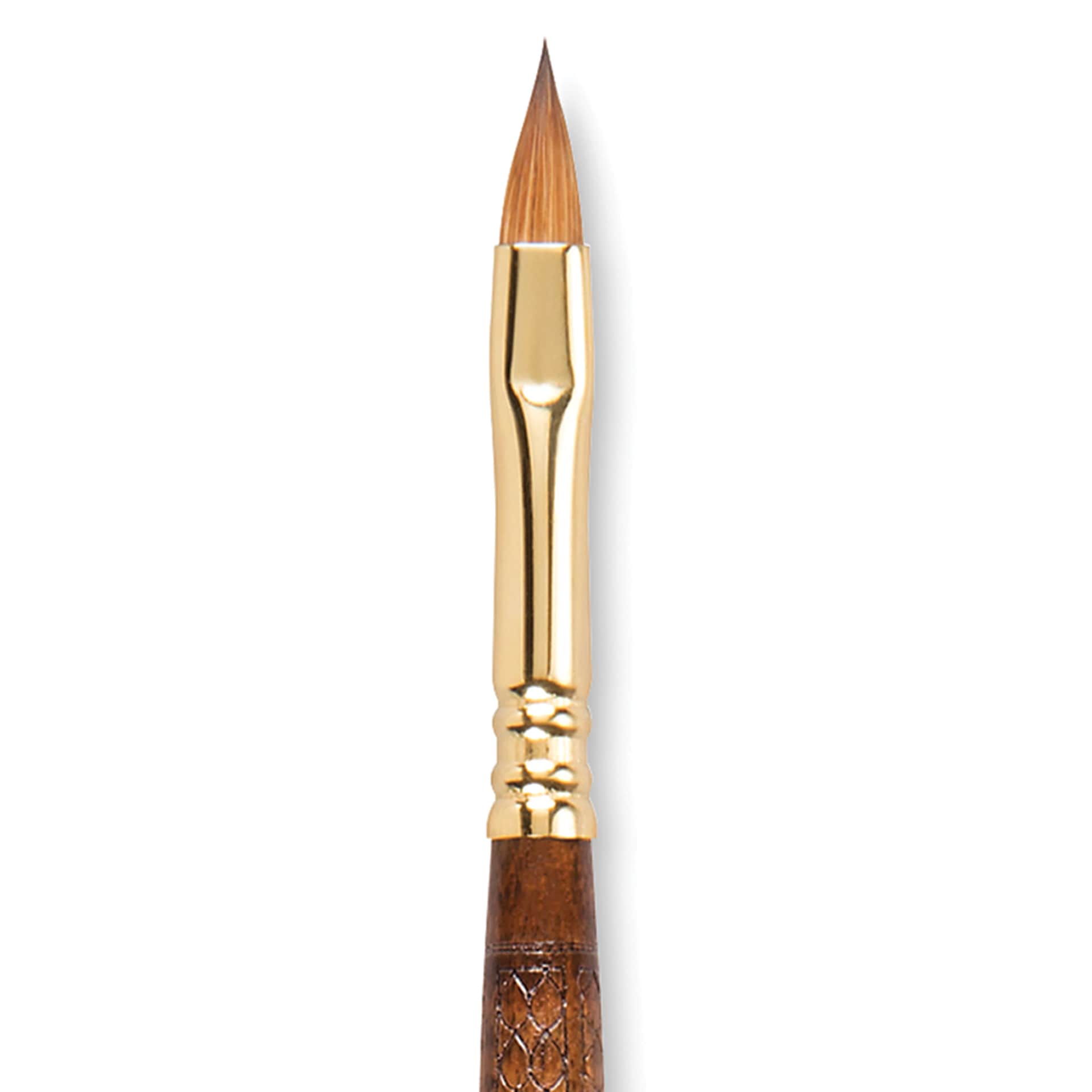 Escoda Reserva Kolinsky-Tajmyr Sable Brush - Filbert, Long Handle, Size 6 close up