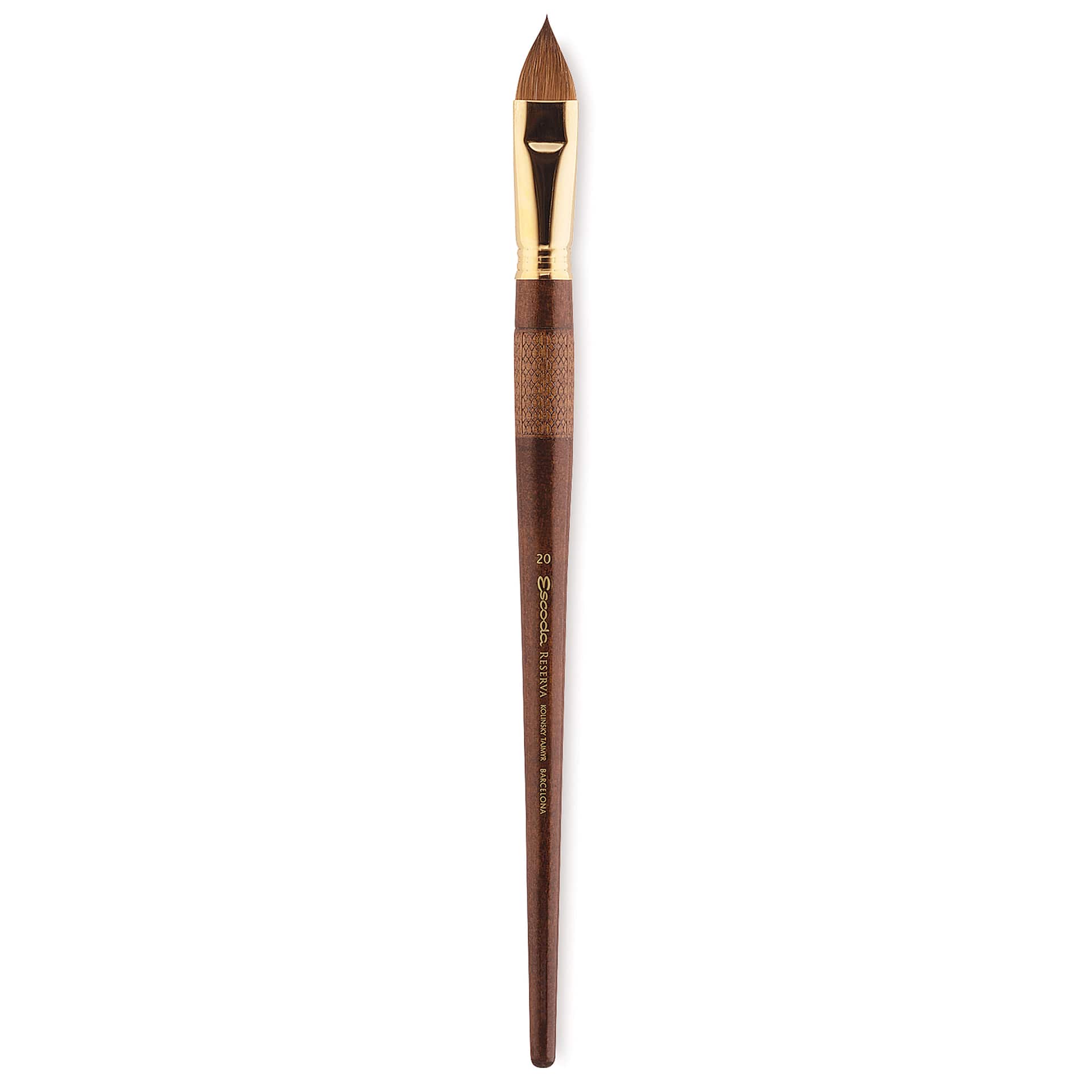 Escoda Reserva Kolinsky-Tajmyr Sable Brush - Filbert, Long Handle, Size 20