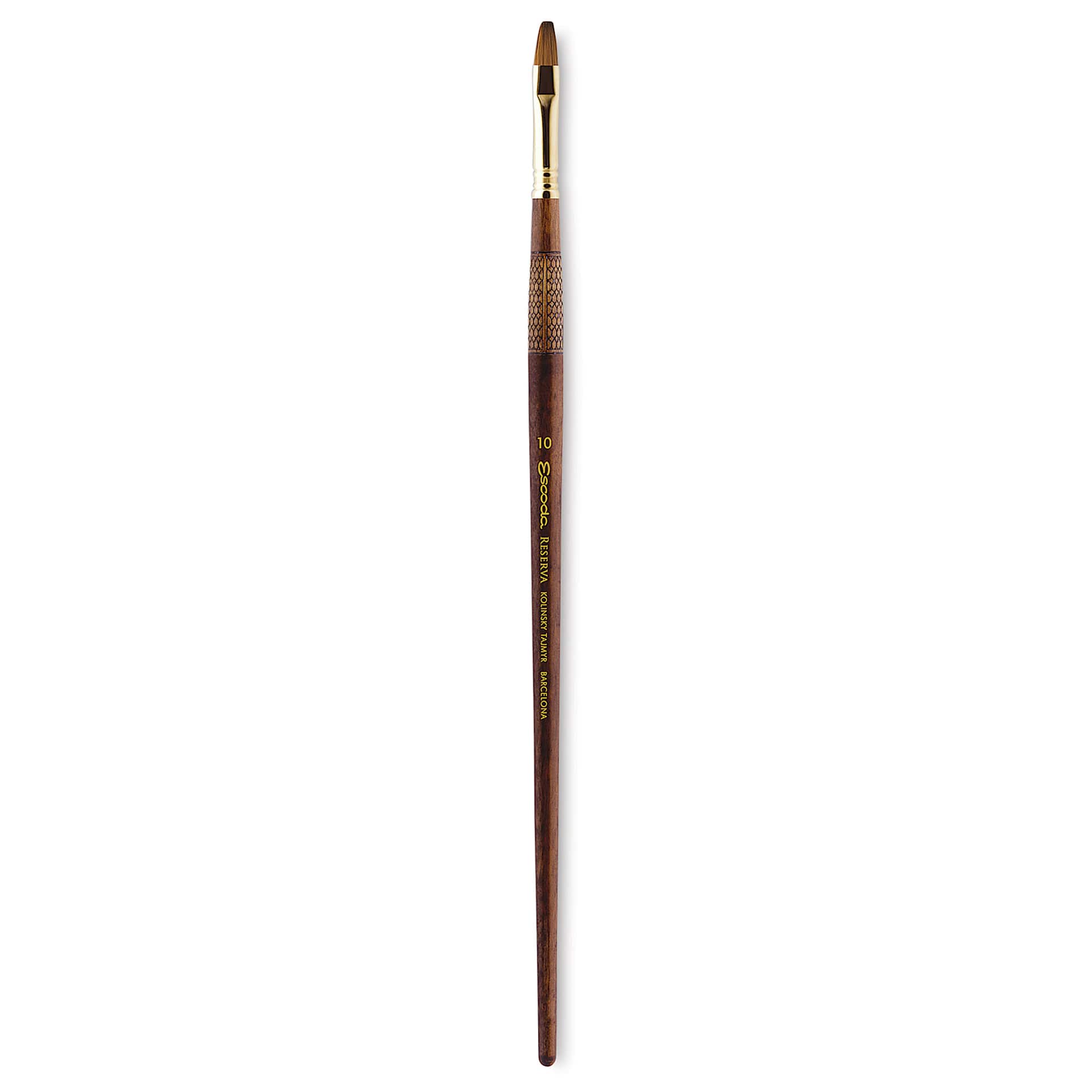 Escoda Reserva Kolinsky-Tajmyr Sable Brush - Bright, Long Handle, Size 10