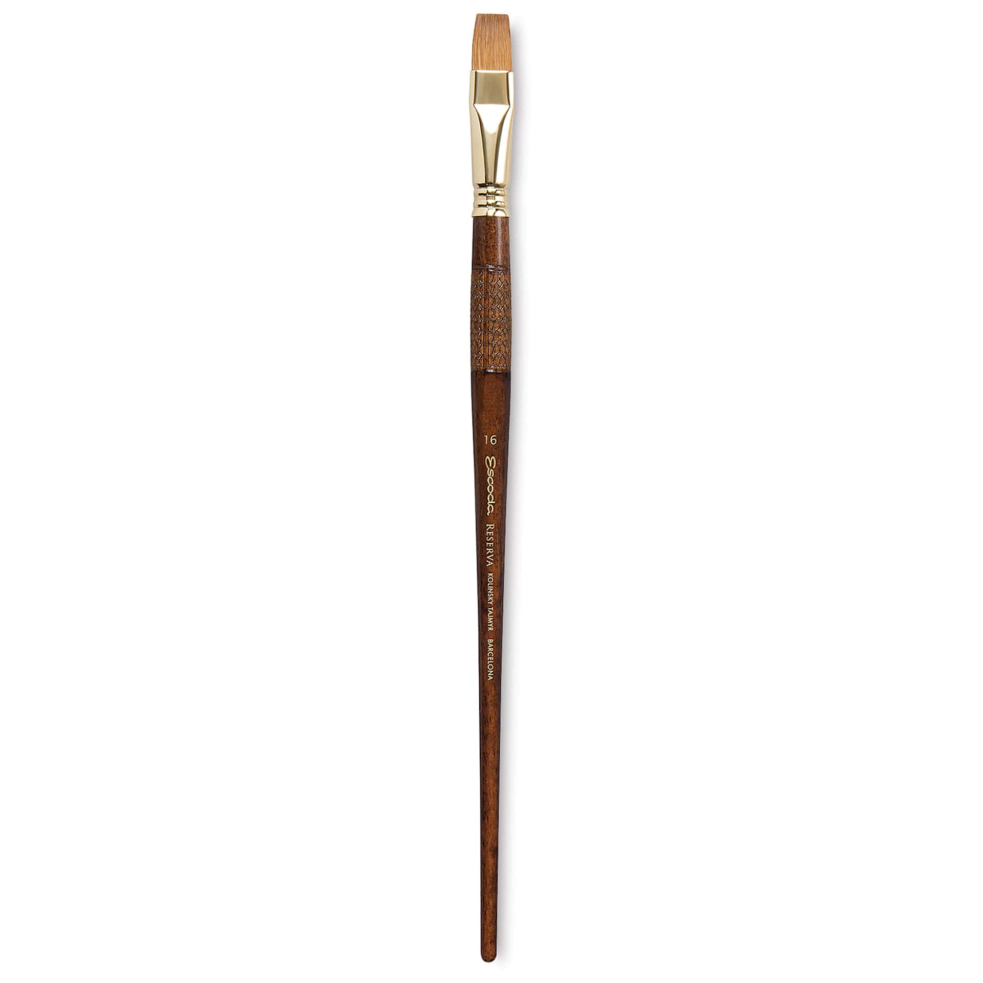 Escoda Reserva Kolinsky-Tajmyr Sable Brush - Bright, Long Handle, Size 16