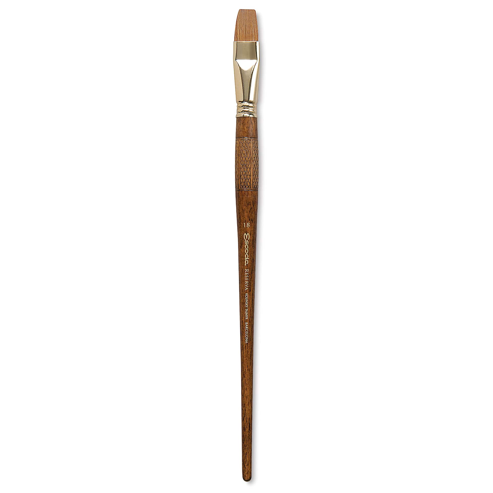 Escoda Reserva Kolinsky-Tajmyr Sable Brush - Bright, Long Handle, Size 18