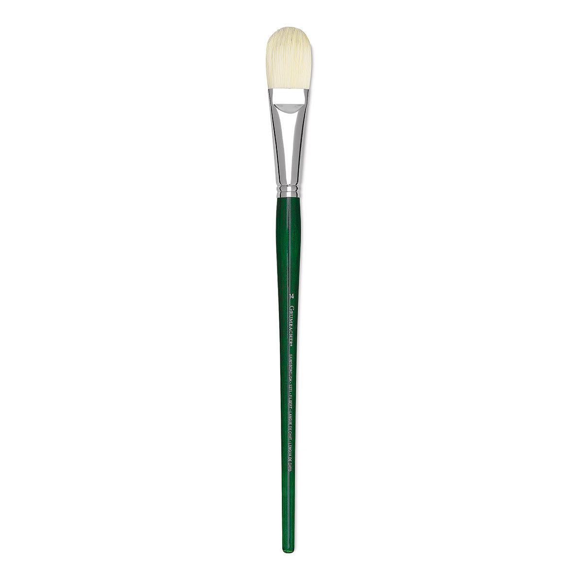 Grumbacher Gainsborough Brush - Filbert, Long Handle, Size 14
