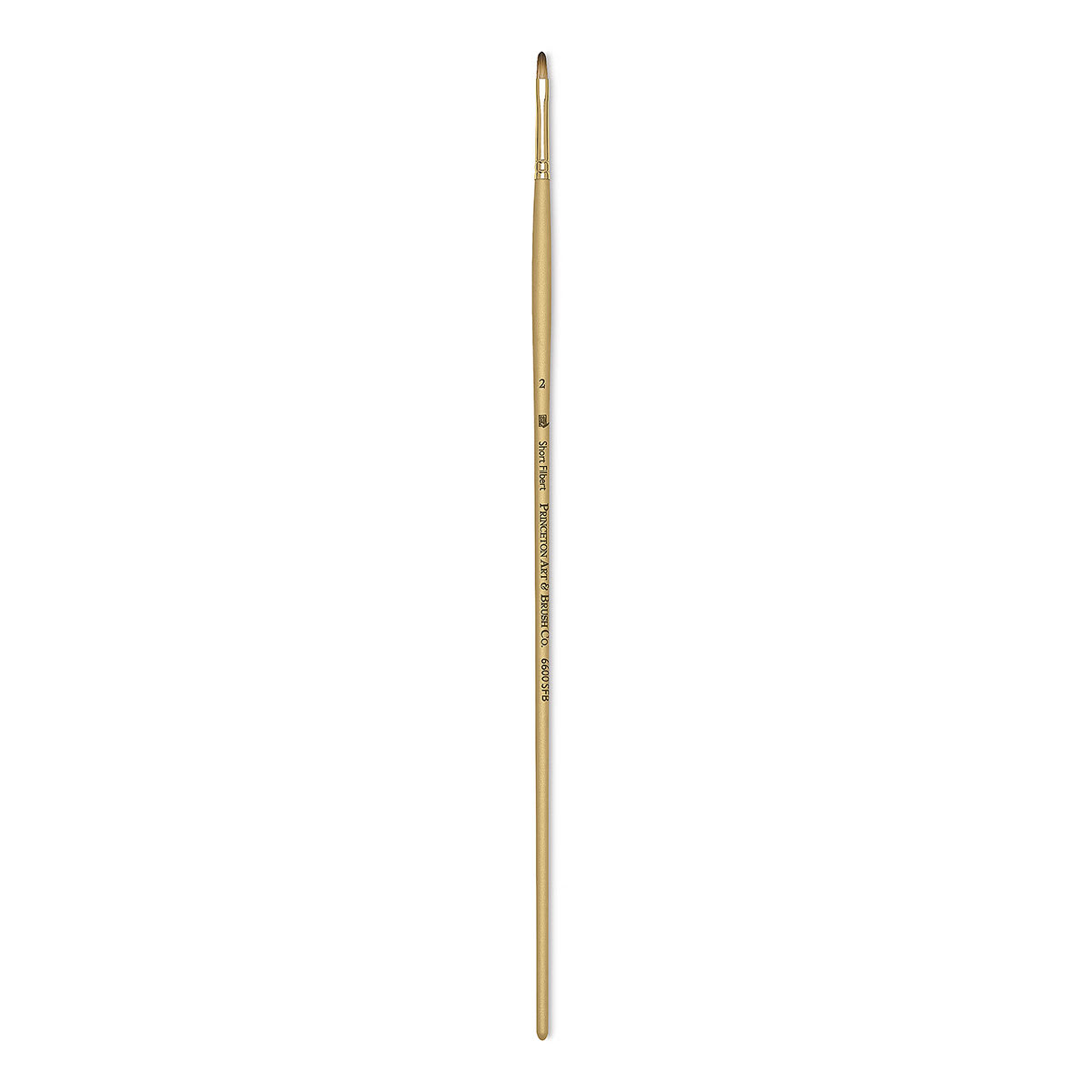 Princeton Synthetic Mongoose Brush - Short Filbert, Long Handle, Size 2