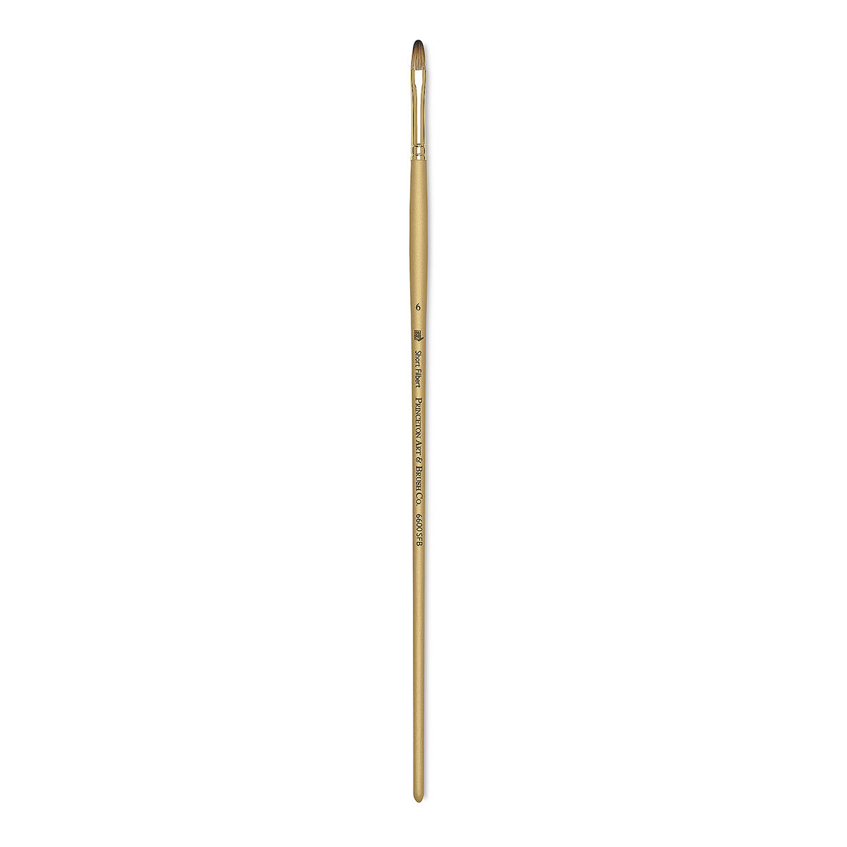 Princeton Synthetic Mongoose Brush - Short Filbert, Long Handle, Size 6