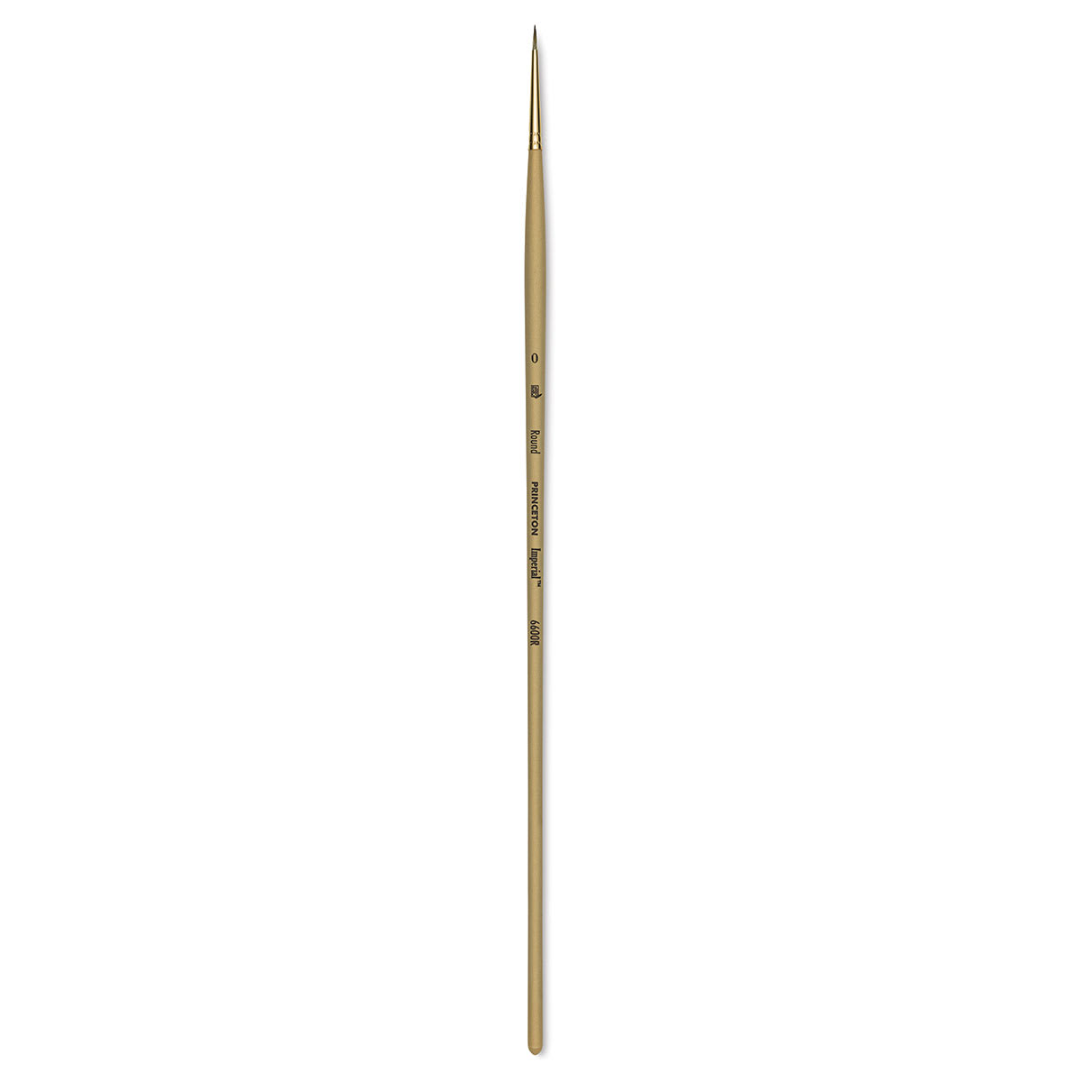 Princeton Synthetic Mongoose Brush - Round, Long Handle, Size 0