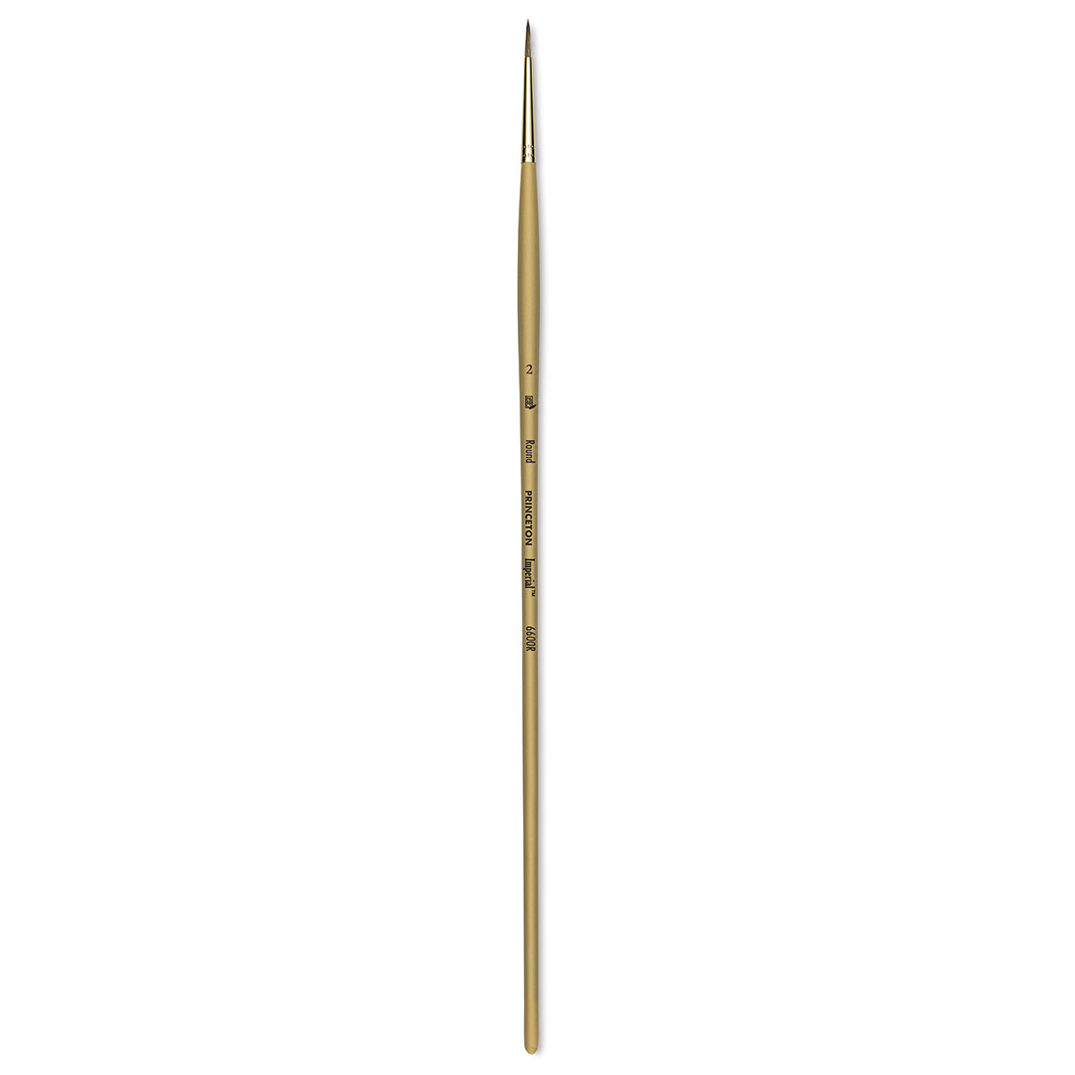 Princeton Synthetic Mongoose Brush - Round, Long Handle, Size 2