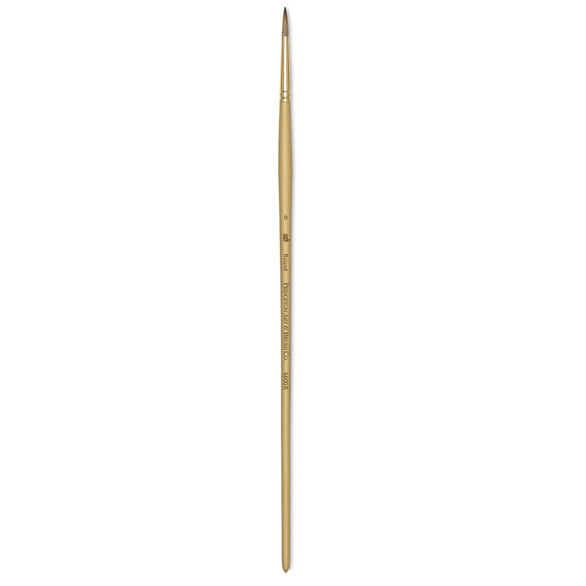 Princeton Synthetic Mongoose Brush - Round, Long Handle, Size 6