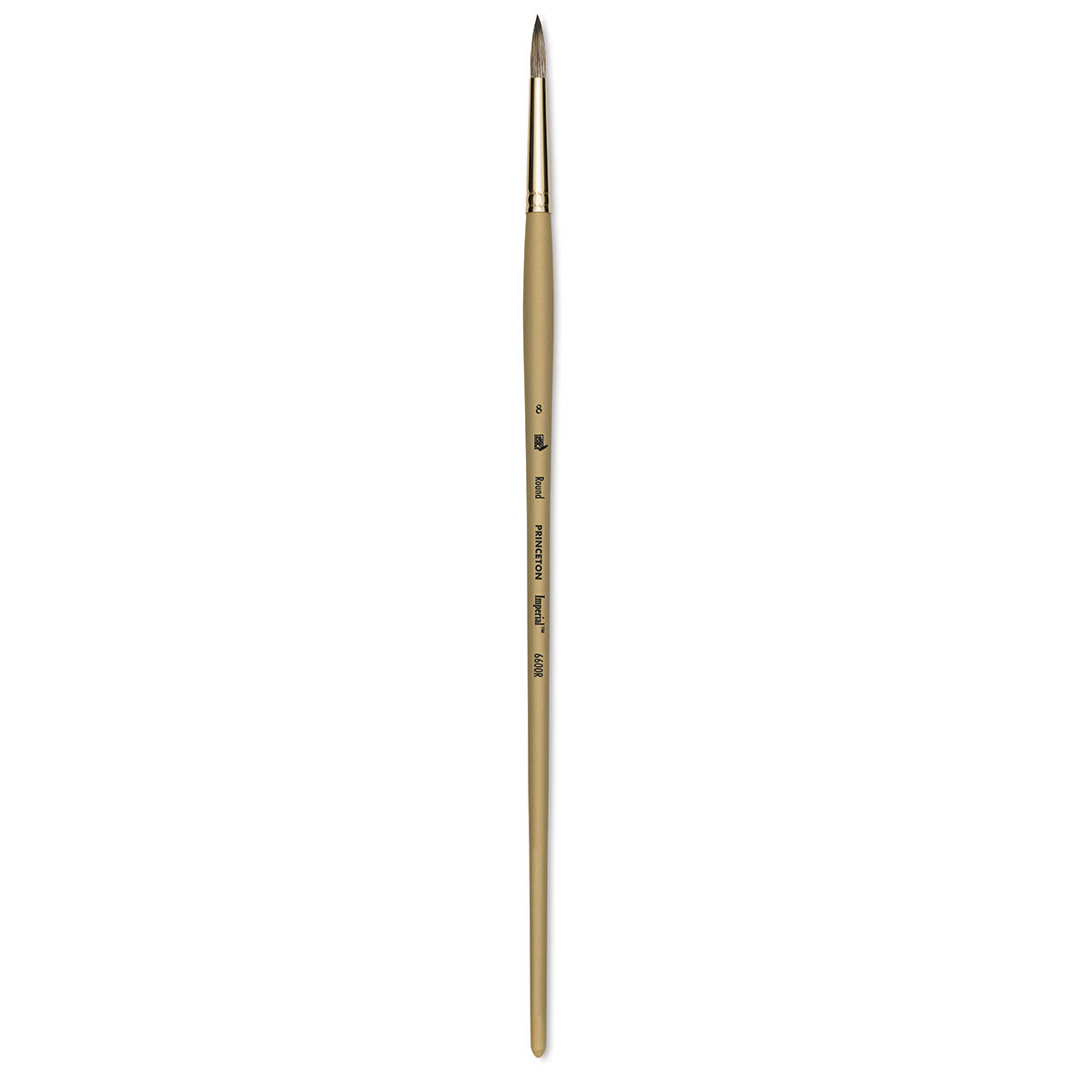Princeton Synthetic Mongoose Brush - Round, Long Handle, Size 8