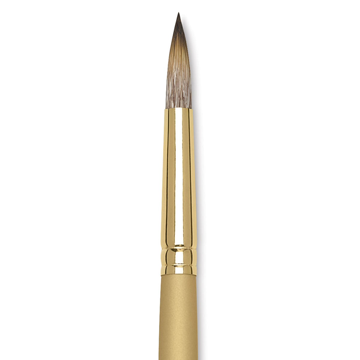 Princeton Synthetic Mongoose Brush - Round, Long Handle, Size 12 close up