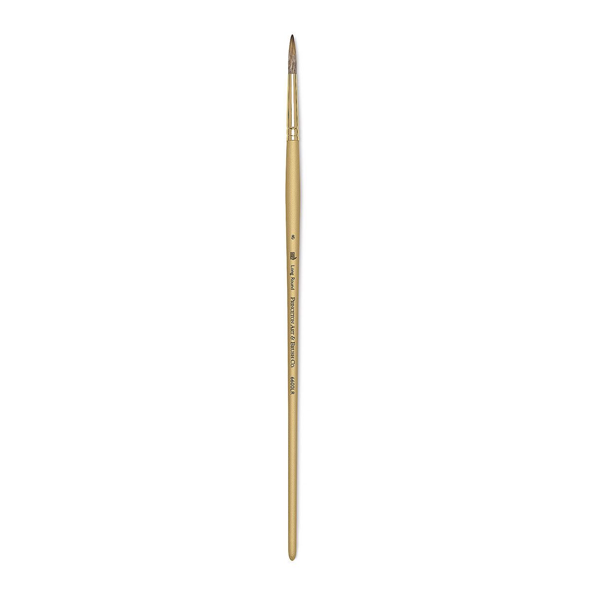 Princeton Synthetic Mongoose Brush - Long Round, Long Handle, Size 8