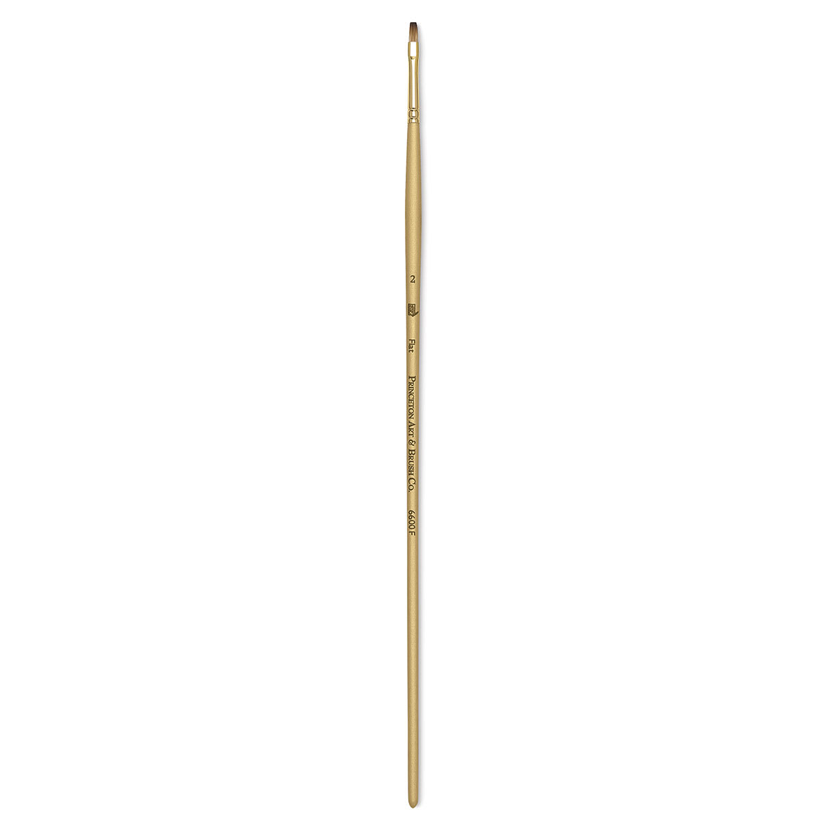 Princeton Synthetic Mongoose Brush - Flat, Long Handle, Size 2