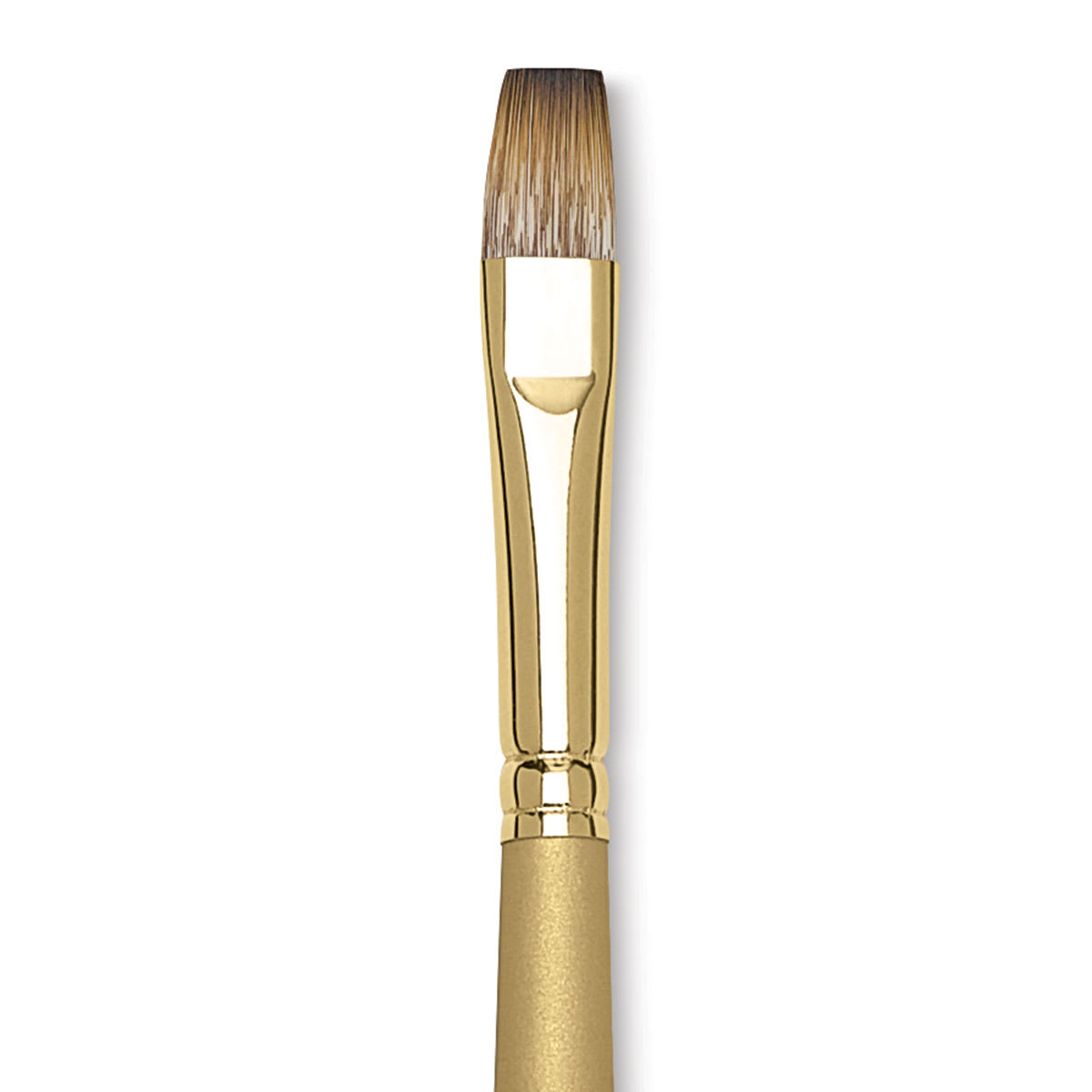 Princeton Synthetic Mongoose Brush - Flat, Long Handle, Size 10 close up