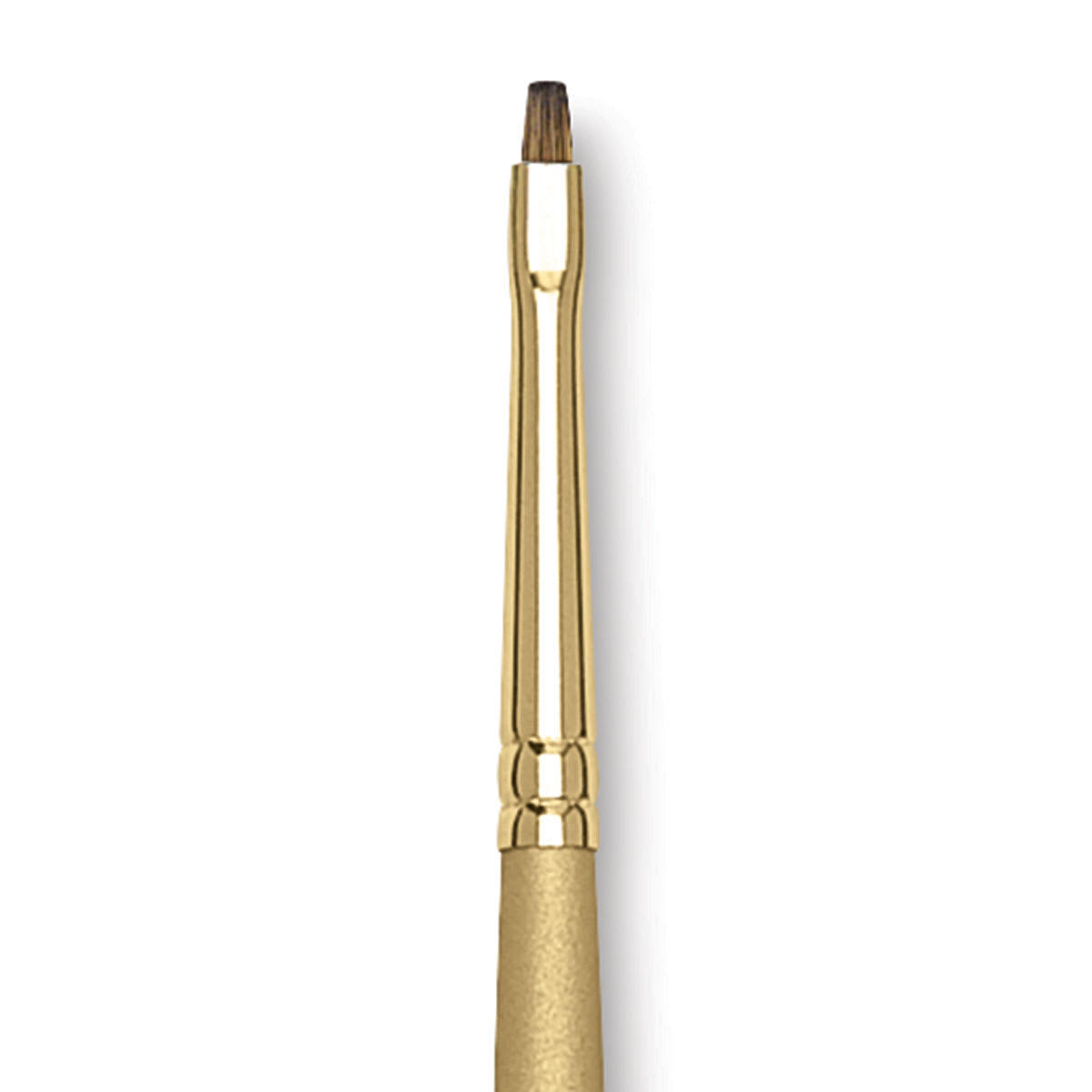 Princeton Synthetic Mongoose Brush - Bright, Long Handle, Size 0 close up