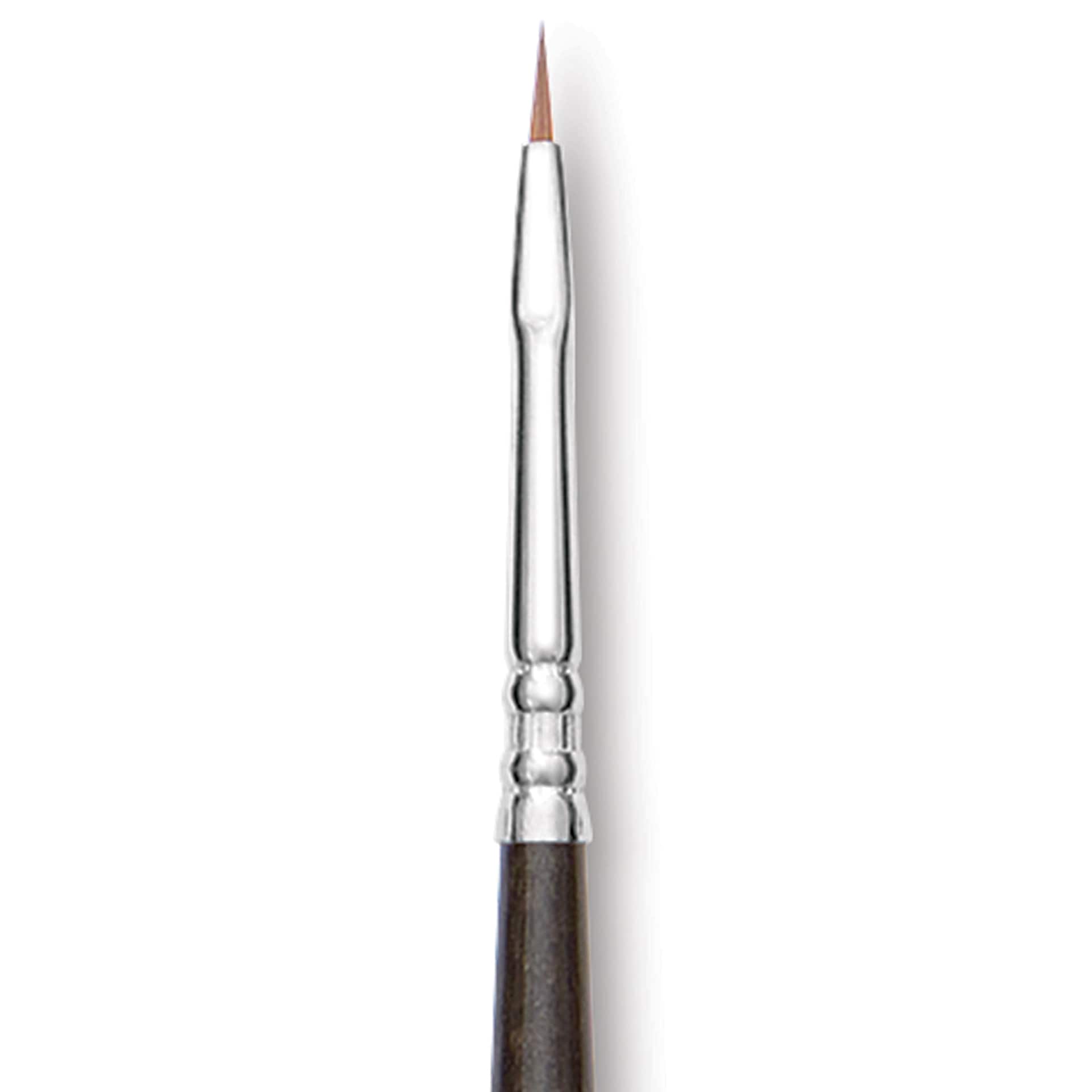 Escoda Prado Tame Synthetic Brush - Bright, Long Handle, Size 0 close up
