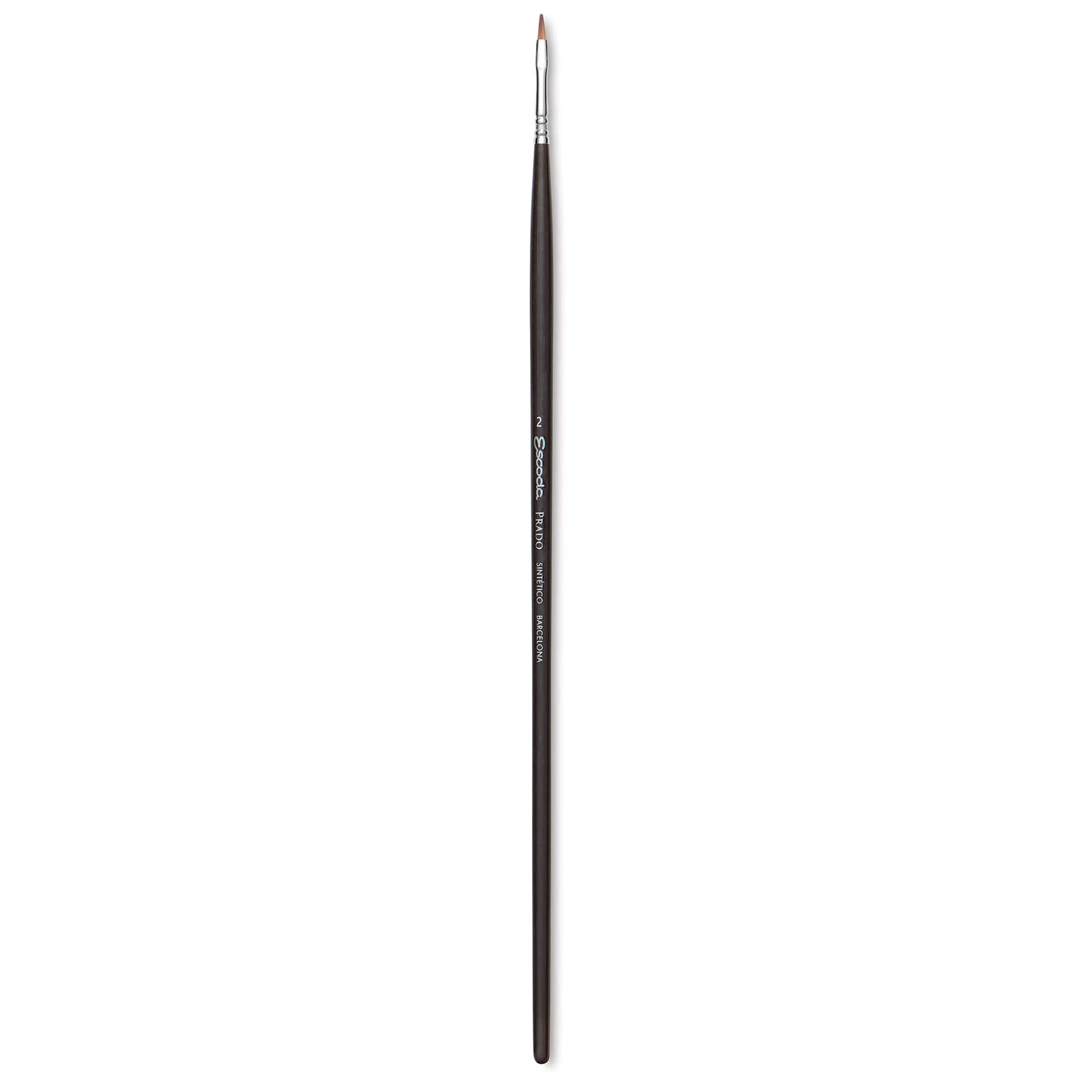 Escoda Prado Tame Synthetic Brush - Bright, Long Handle, Size 2