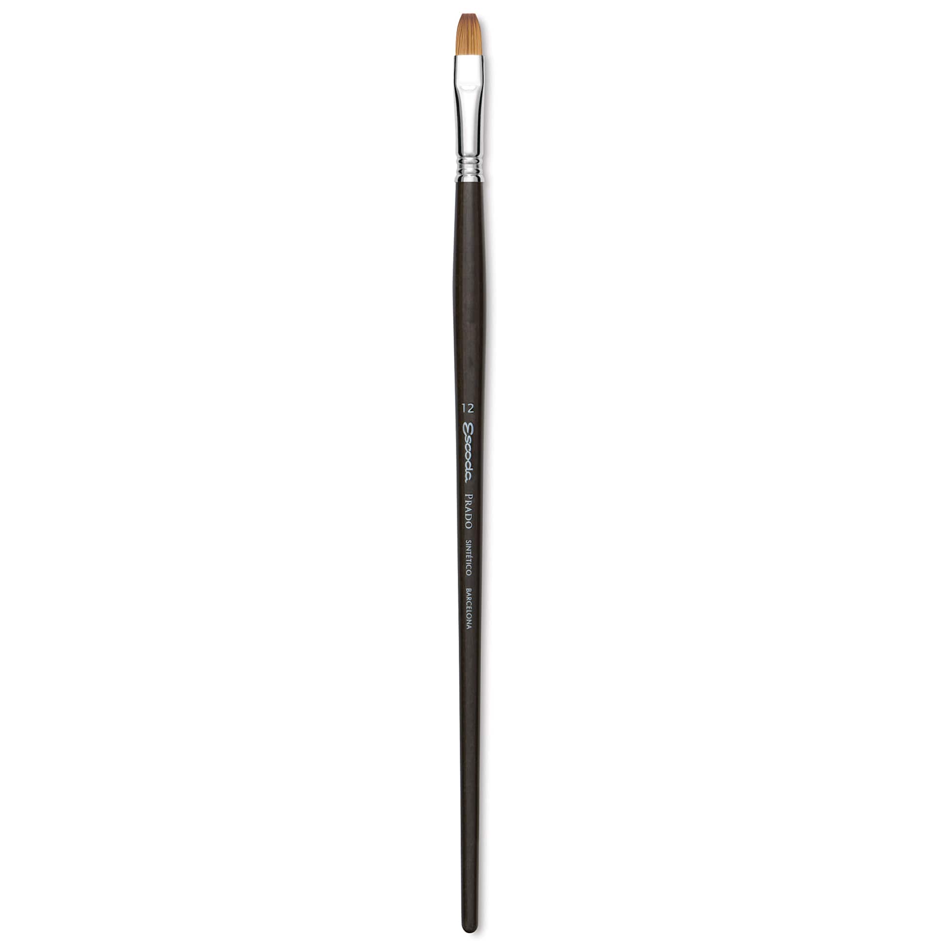 Escoda Prado Tame Synthetic Brush - Bright, Long Handle, Size 12